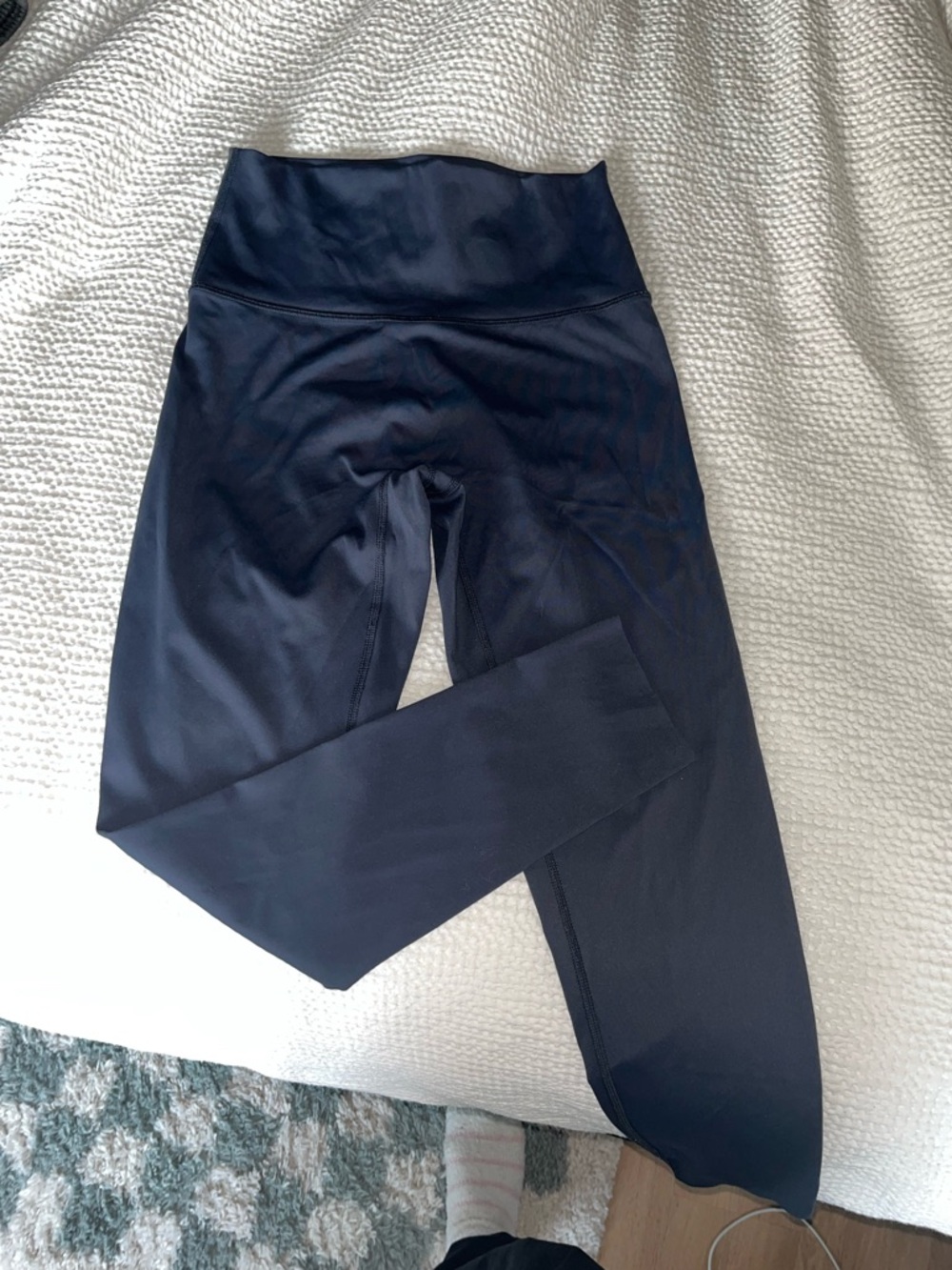 High-Waist Navy Leggings - Women's Activewear